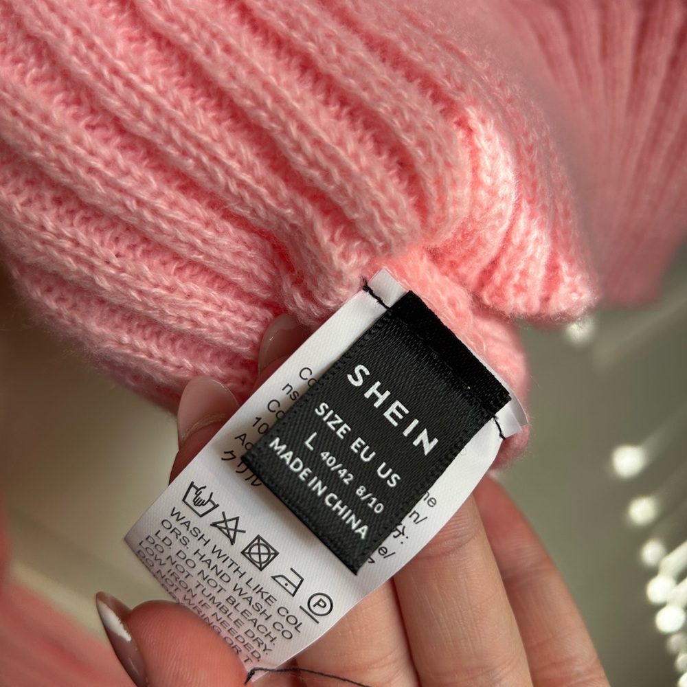 Soft Pink Ribbed Sweater - Picture 3 of 3